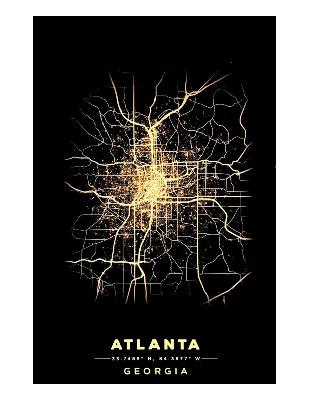 ATLANTA CITY LIGHTS POSTER