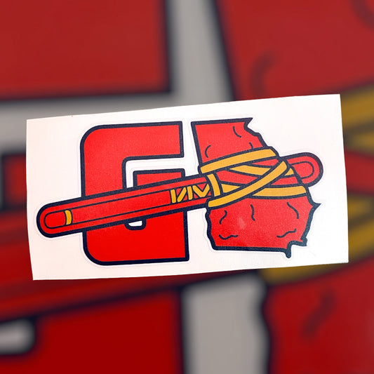 RED TOMAHAWK (BRAVES INSPIRED) STICKER